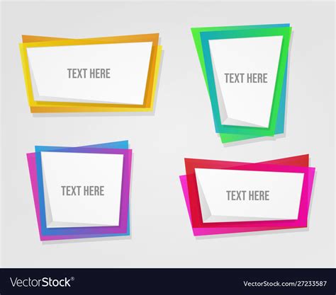 Abstract Colorful Modern Shape Frames Royalty Free Vector
