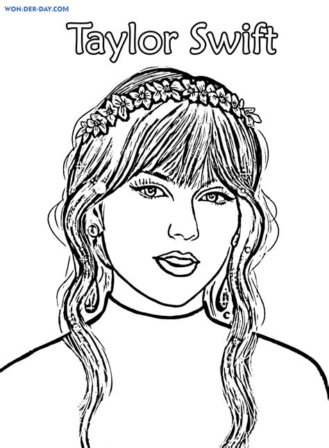 Taylor Swift Coloring Pages Printable Web Taylor Swift Free Printable