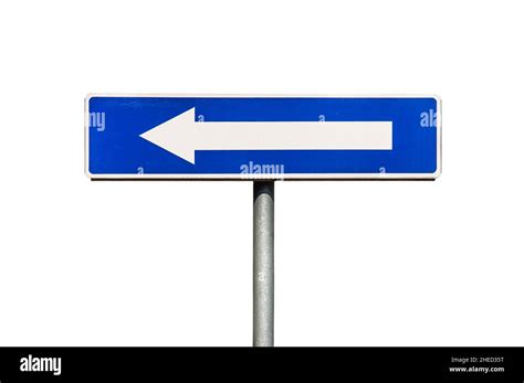 Left Traffic Route Only Direction Sign Stock Photo Alamy
