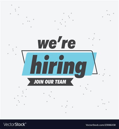 We Are Hiring Poster Banner Royalty Free Vector Image