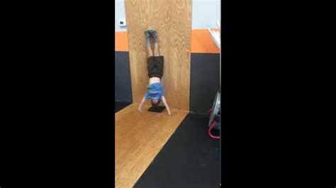Crossfit Kids Doing Handstand Push Ups Youtube