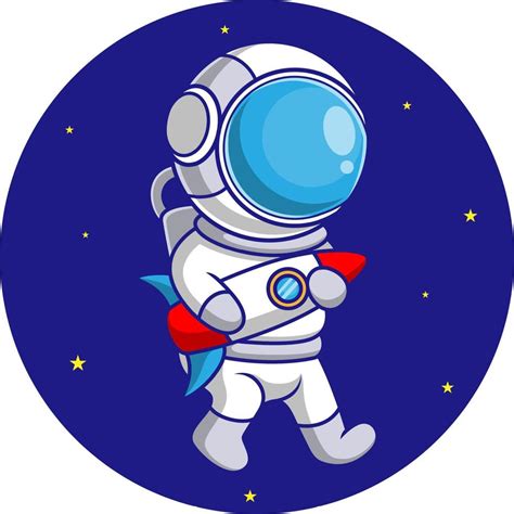Dibujos Animados De Astronautas En El Espacio Exterior 10315275 Vector