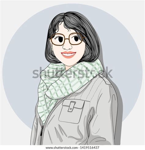 Women Wearing Glasses Sweater She Traveling Stock Vector Royalty Free 1419516437 Shutterstock