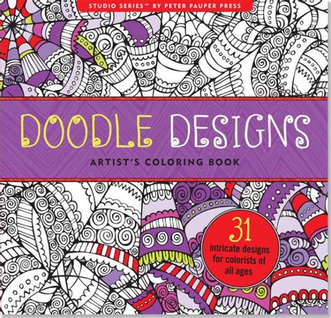 Doodle Designs Artists Coloring Book By Peter Pauper Press Paperback