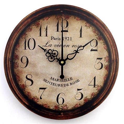 Vintage Large Decorative Wall Clock Home Decor Shabby Chic