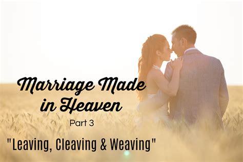 marriage made in heaven 3 leaving cleaving and weaving soul survival