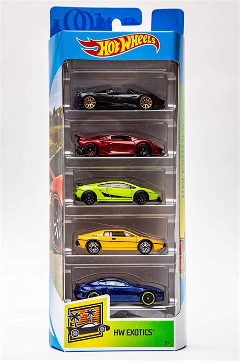 Pack Com 5 Miniaturas 164 Hw Exotics Hot Wheels Fyl17 2018 Novo Lacrado Na Embalagem