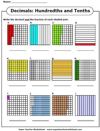 Decimal Worksheets | Decimals worksheets, Decimals, Fractions