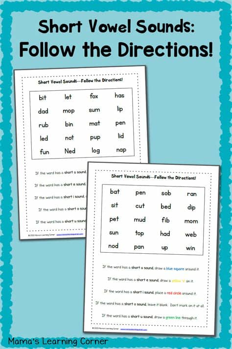 FREE Short Vowel Worksheets