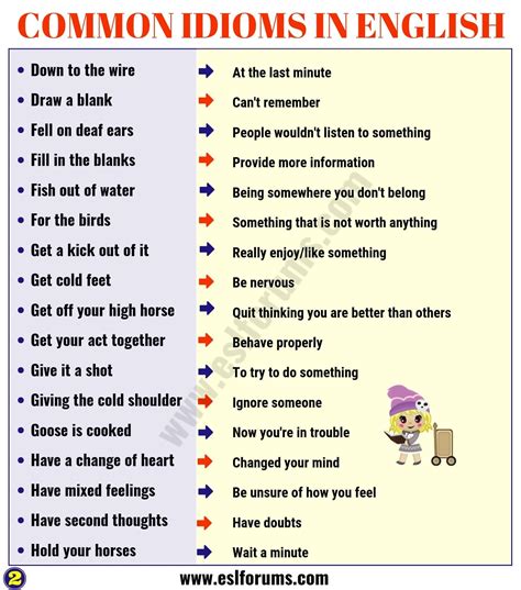 Top 60 Interesting Idioms For Kids With Their Meaning Esl Forums