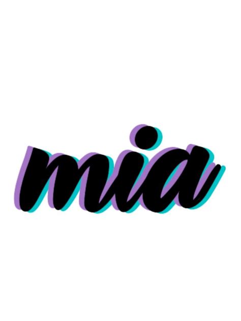 Mia Name Design Canvas Print For Sale By T Tabitha A Redbubble