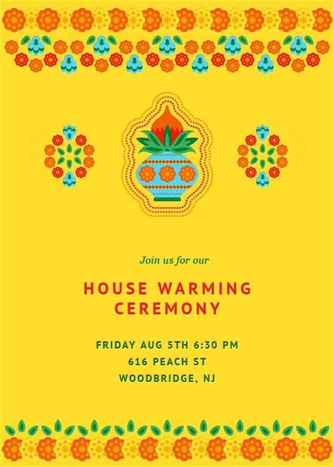 House Warming Invitation Card Design Online India House Warming
