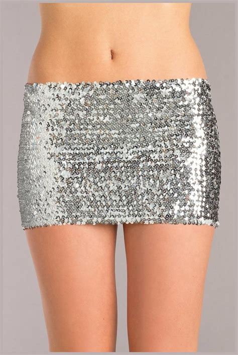 Sequin Skirt Silver