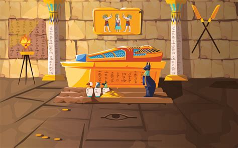 Ancient Egypt Tomb Of Pharaoh Cartoons Vector 20237155 Vector Art At