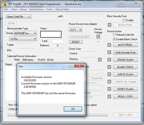 Msp Error Connecting To The Target Could Not Find Device Or Device Not Supported For The