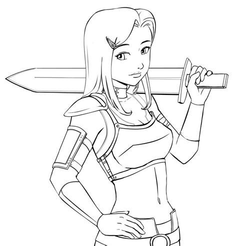 Free Printable Anime Warrior Coloring Pages Cool Wallpaper