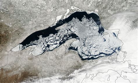 Nasa Reveals Pictures Of Lake Superior Covered In A Record Breaking