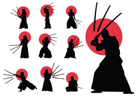 Samurai Silhouette Vector Art Icons And Graphics For Free Download