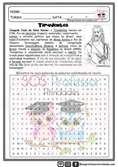 Atividades Tiradentes 1 Ano