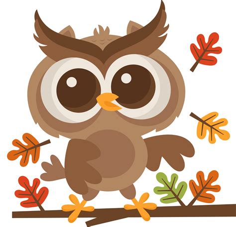 Cute Fall Owl Clipart