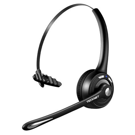 Tecknet Bluetooth Headset With Noise Cancelling Microphone Mute Funct