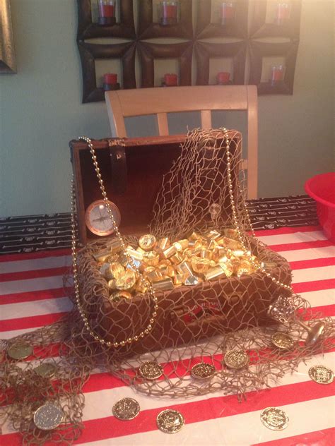 I apologize for not keeping up with my blog. Pirate Party Treasure Box | Pirate halloween party, Pirate ...
