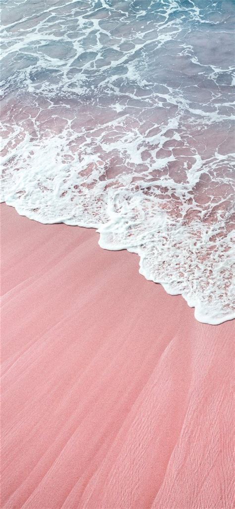 Pink Wawes Iphone X Wallpaper Sand Water Deep Bali Indonesia