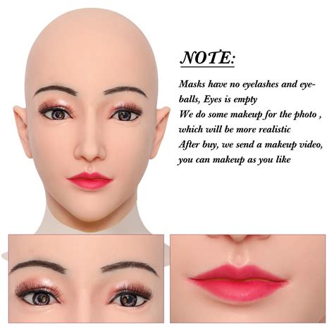 Female Mask Realistic Silicone Face Head Mask For Crossdresser Cosplay Disguise Ebay