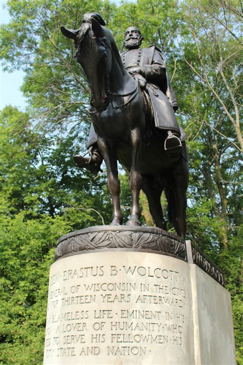 Wisconsin Historical Markers Brig Gen Erastus B Wolcott Statue