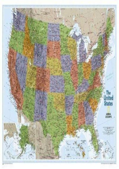 United States Explorer Tubed National Geographic Reference Map