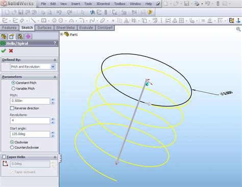 Solidworks Spiral Sketch At Explore Collection Of
