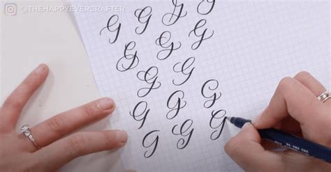 15 Ways To Write Letter G In Brush Calligraphy The Happy Ever Crafter