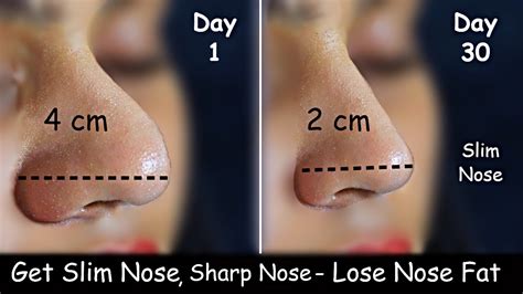 get slim nose lose nose fat nose reshaping no surgery nose slimming sharp nose exercise
