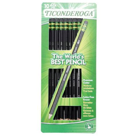 Dixon Ticonderoga 2 Pencils Pre Sharpened Box Of 10 Black Walmart