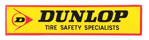 Nos Dunlop Tires Embossed Tin Service Station Sign 3247 On Oct