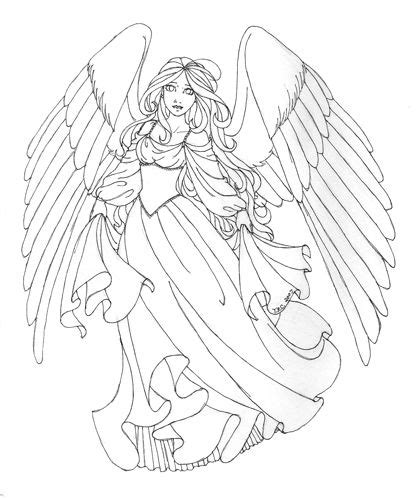 Coloring Pages Of Angels Lenendevenport