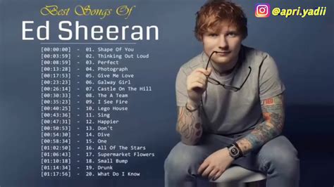Ed Sheeran Best Songs Full Album Lyrics Musik Youtube