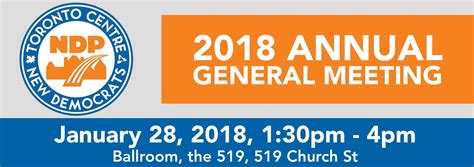 2018 Annual General Meeting Toronto Centre Ndp