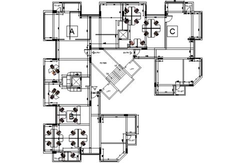 Cad Drawings Of Office Building Block Layout Plan Autocad Software File Images