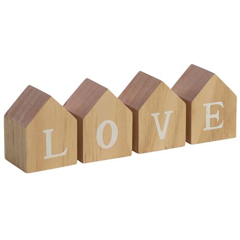 The word love in block letters stock image image of rustic. House Shape LOVE Letter Blocks