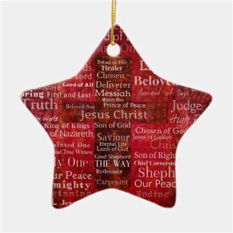 The Names Of Jesus Christ From The Bible Ceramic Ornament