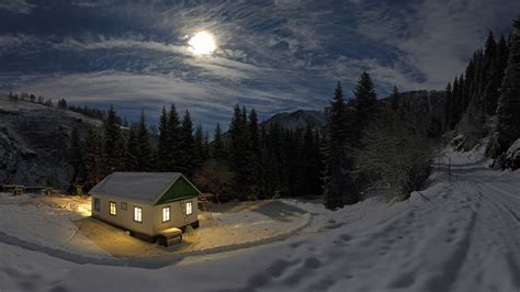 1920x1080 1920x1080 Nature Landscape Night Moon Moonlight Mountain