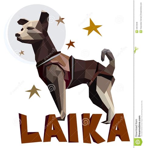 Laika Dog Illustration Space Dog Soviet Space Dogs