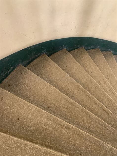 Oval Stairs In The Building Stock Image Image Of Downstairs Wall