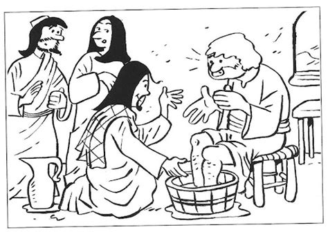 Drawings To Color Easter Week Jesus Washes The Feet Of His Disciples
