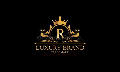 Luxury Gold Royal Brand Monogram Luxury Logo Stock Illustration