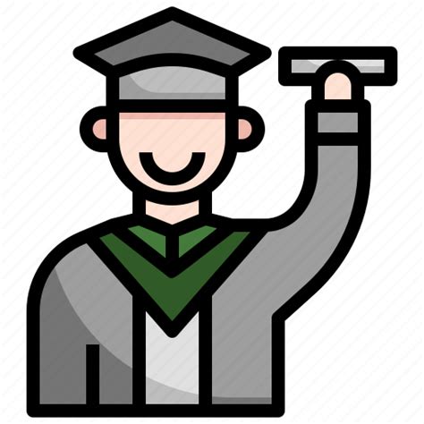 Graduate Graduation Cap Degree Certification Mortarboard Icon