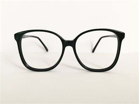 Black Eyeglasses Oversize Glasses 80s Eyeglass Frames Round Glasses Black Womens