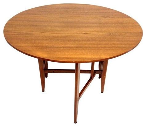Mid-Century Round Drop Leaf Table - Modern - Dining Tables ...