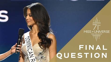 Miss Universe Dominican Republic Andreína Martínezs Final Question 71st Miss Universe Youtube